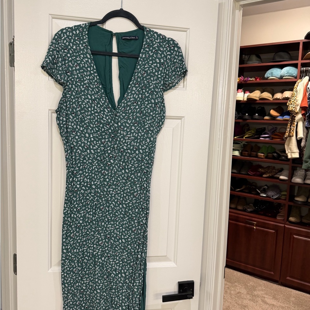 Abercrombie Green Floral Women's Dress